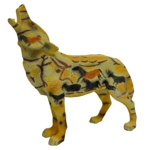 Vintage 2006 Westland Call of the Wolf Tribal Art Figurine Sculpture Wolf